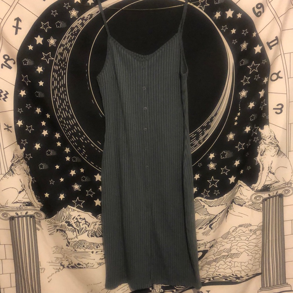 Navy blue stripped dress